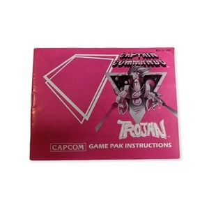 Vintage Nintendo NES Capcom Captain Commando Trojan Game Pak Instructions